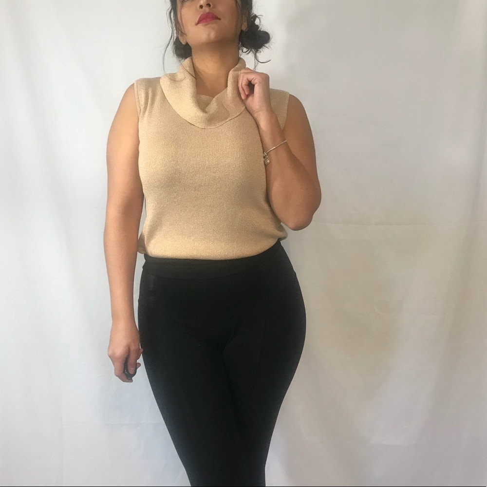 Gold Cowl Neck Top